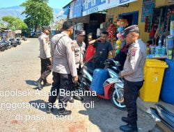 Cegah Kamtibmas, Polsek Abad  Patroli di Pasar Moru