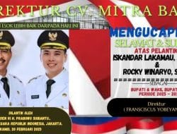Ucapan Selamat Atas Pelatikan Bupati Dan Wabup Alor