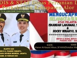 Ucapan Selamat Atas Pelatikan Bupati Dan Wabup Alor