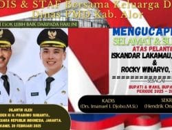 Ucapan Selamat Atas Pelatikan Bupati Dan Wabup Alor