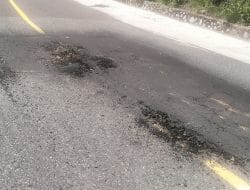 Belum Satu Tahun Pekerjaan  Ruas Jalan Negara , Namun  sudah Terlihat  Rusak ?